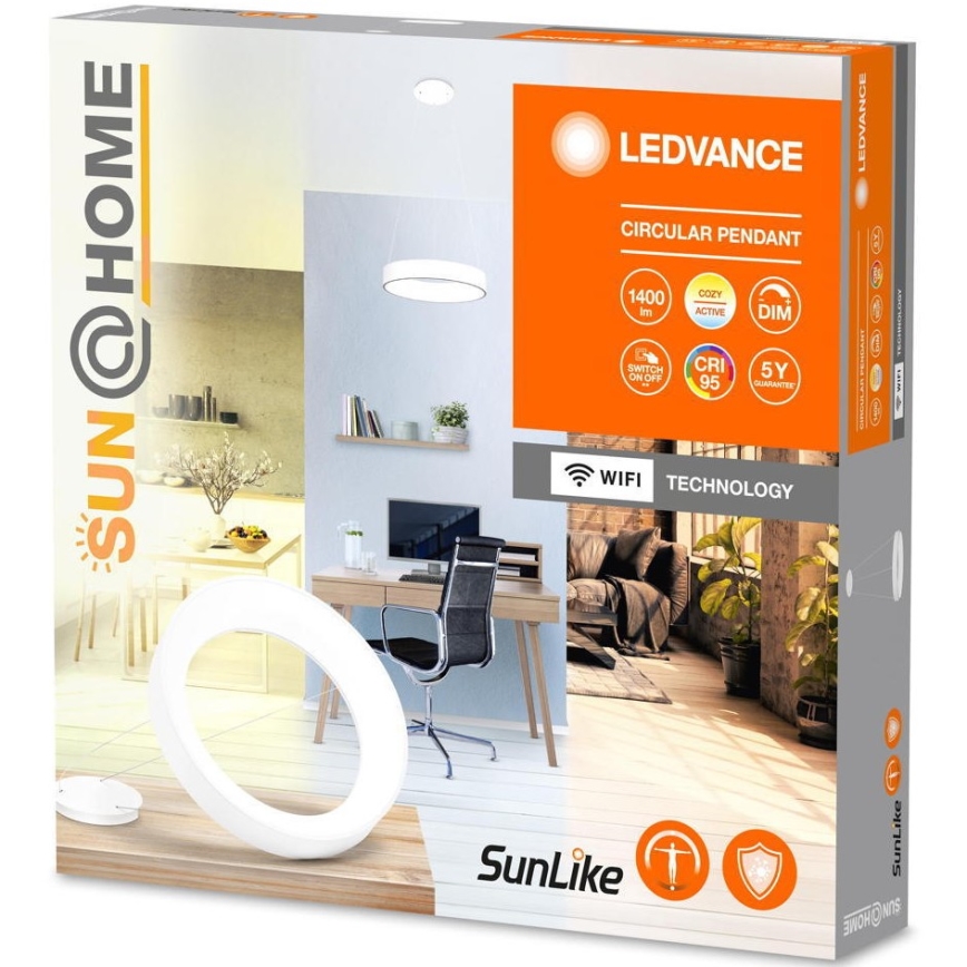 Ledvance - SUN@HOME CIRCULAR LED/18,5W/230V Wi-Fi feszültségszabályozható mennyezeti lámpa kábelre
