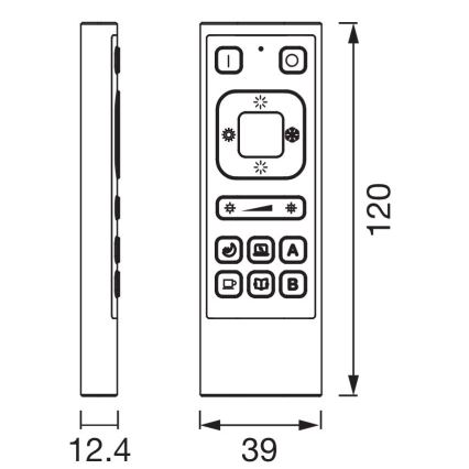 Ledvance - Távirányító SMART+ Wi-Fi 6600 mAh fekete