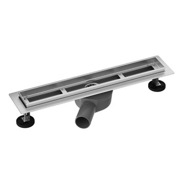 Lefolyócsatorna 55x7,6 cm ezüst/szürke