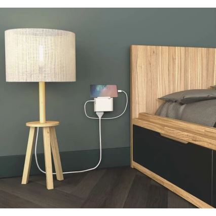 Legrand 049401 - Elosztó konnektor 2Z Típus C + USB-A + USB-C fehér