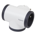 Legrand 049436 - Elosztó konnektor forgatható 3Z Typ E fehér/fekete