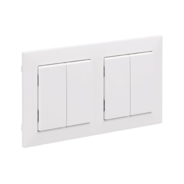 Legrand - 2x Dupla lépcsőházi kapcsoló č. 5 kerettel SUNO fehér