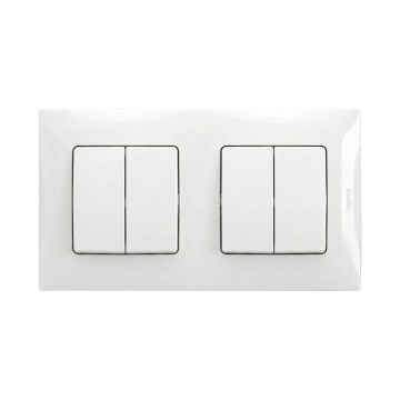 Legrand - 2x dupla soros kapcsoló sz. 5 NILOE kerettel fehér