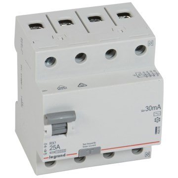 Legrand - 4 pólusú FI-relé RX3 4P 25 A 30 mA AC
