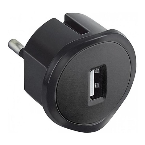 Legrand 50681 - konnektoros USB adapter 230V/1,5A fekete