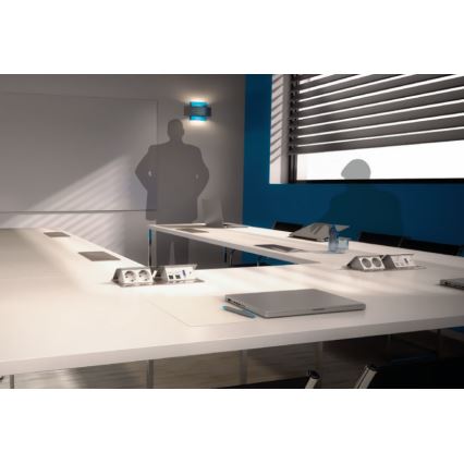 Legrand 54013 - konnektor asztallapba POP-UP 2x4M alumínium