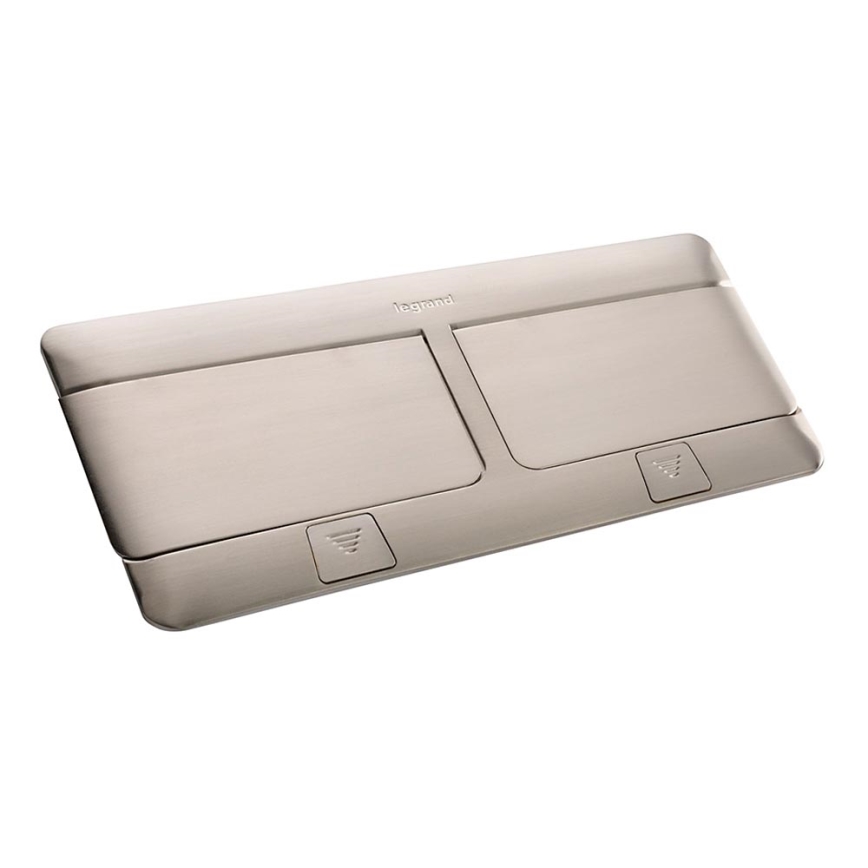 Legrand 54023 - Konnektor keret  asztallaphoz POP-UP 2x4M nerez