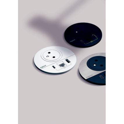Legrand 654708 - Aljzatoszlop asztalokhoz 1x230V + USB-A + USB-C + RJ45