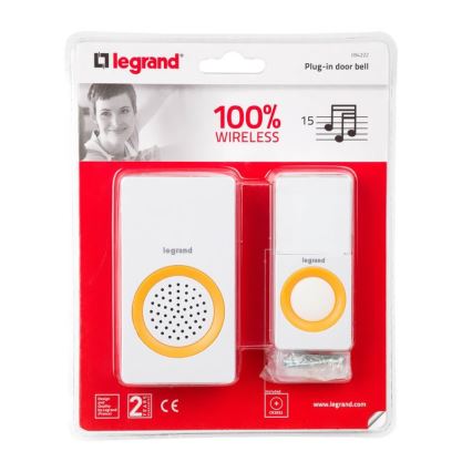 Legrand 94222 - vezeték nélküli csengő ELIOT 230V fehér