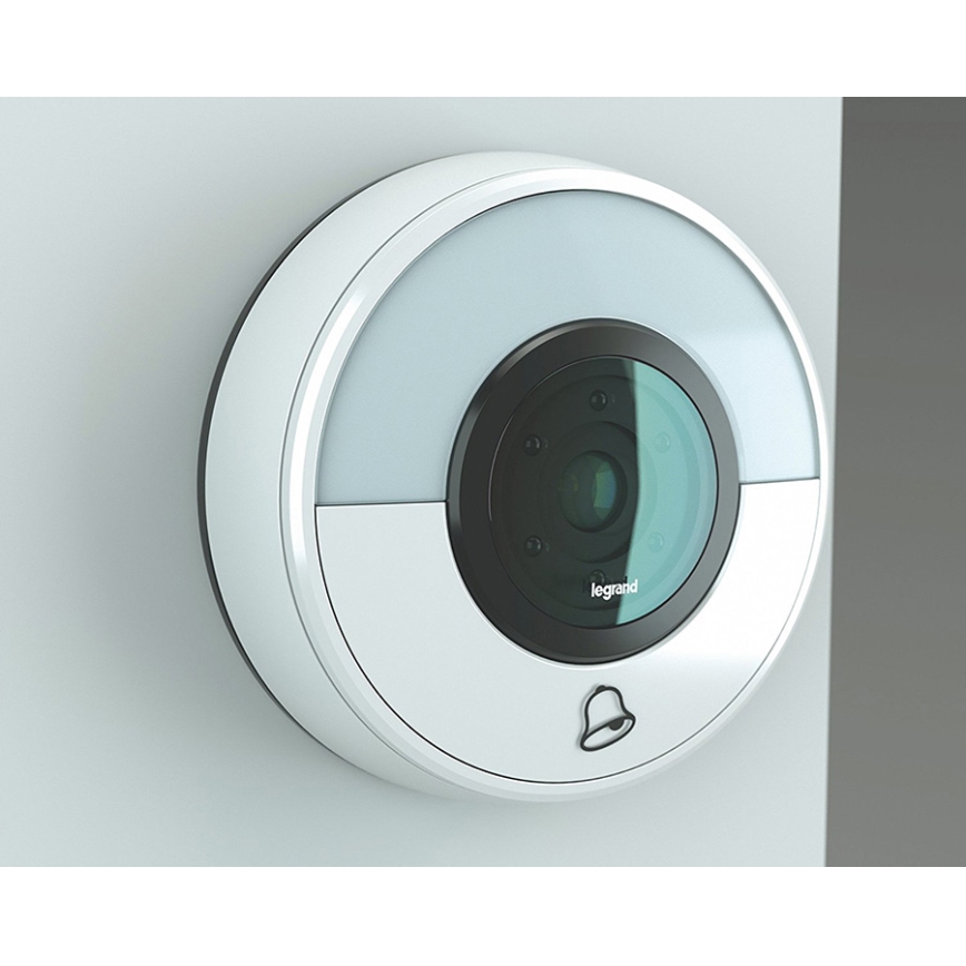 Legrand 94230 - vezetéknélküli csengő + WIFI kamera ELIOT fehér