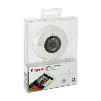 Legrand 94230 - vezetéknélküli csengő + WIFI kamera ELIOT fehér