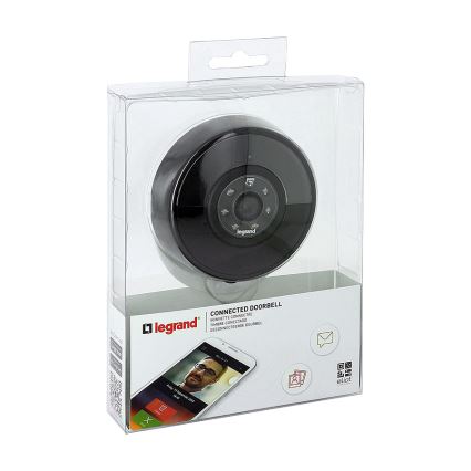 Legrand 94231 - vezeték nélküli csengő + WIFI kamera ELIOT fekete
