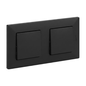 Legrand - Dupla egypólusú kapcsoló č. 1 NILOE STEP kerettel fekete