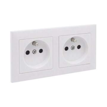 Legrand - Dupla fali aljzat kerettel SUNO 250V fehér