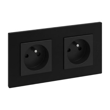 Legrand - Dupla fali dugalj kerettel NILOE STEP 250V fekete