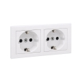 Legrand - Dupla háztartási SCHUKO dugalj SUNO kerettel 250V fehér