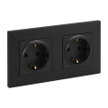 Legrand - Dupla háztartási SCHUKO NILOE STEP 250V fekete