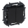 Legrand - Dupla lépcsőházi kapcsoló keret nélkül, sz. 6+6, NILOE STEP, fekete
