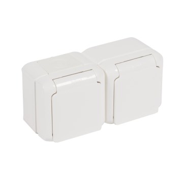 Legrand - FORIX dupla háztartási aljzat 250V/16A IP44 fehér