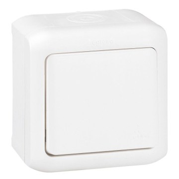 Legrand - FORIX falra szerelhető egypólusú kapcsoló, 1-es, IP44, fehér