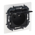 Legrand - Keret nélküli kültéri aljzat 250V/16A NILOE STEP IP44 fekete