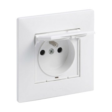 Legrand - Kültéri háztartási aljzat kerettel NILOE STEP 250V IP44 fehér