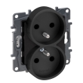 Legrand - NILOE STEP dupla fali aljzat keret nélkül 250V/16A fekete