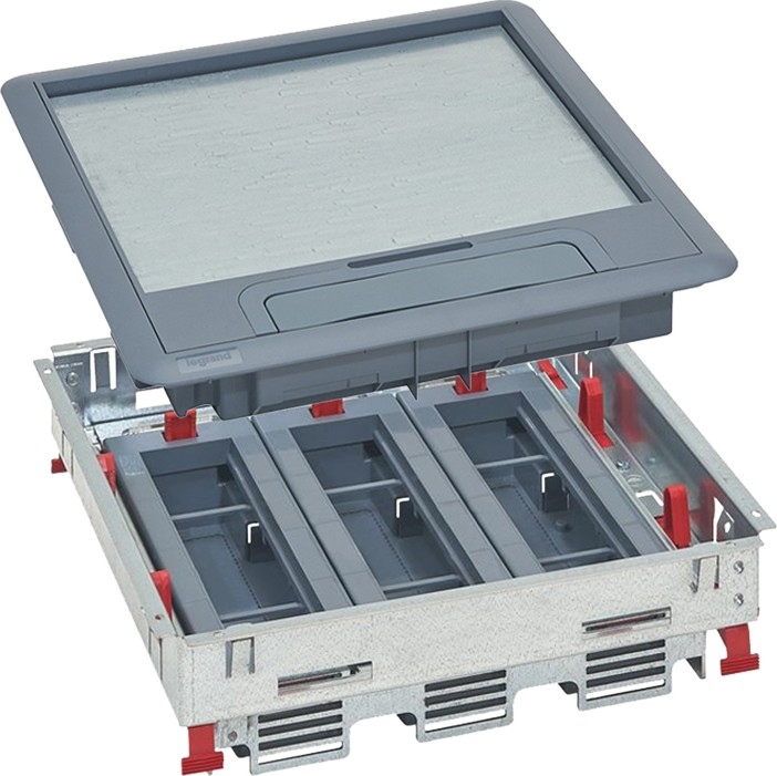 LEGRAND - Padlódoboz dupla padlóhoz 24 modul (12 eszköz 45x45)