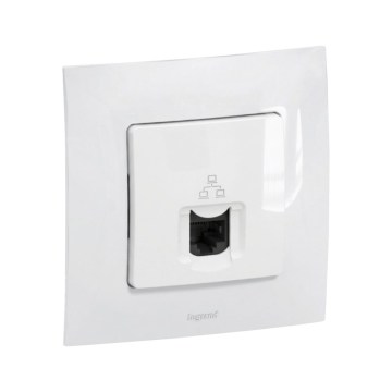 Legrand - RJ45 Ethernet aljzat NILOE kerettel, fehér