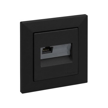Legrand - RJ45 Ethernet csatlakozóaljzat SUNO kerettel, fekete