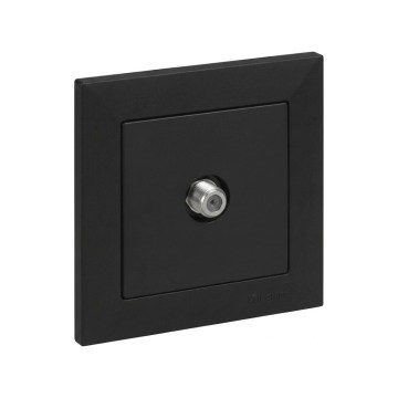 Legrand - SUNO TV aljzat kerettel, fekete