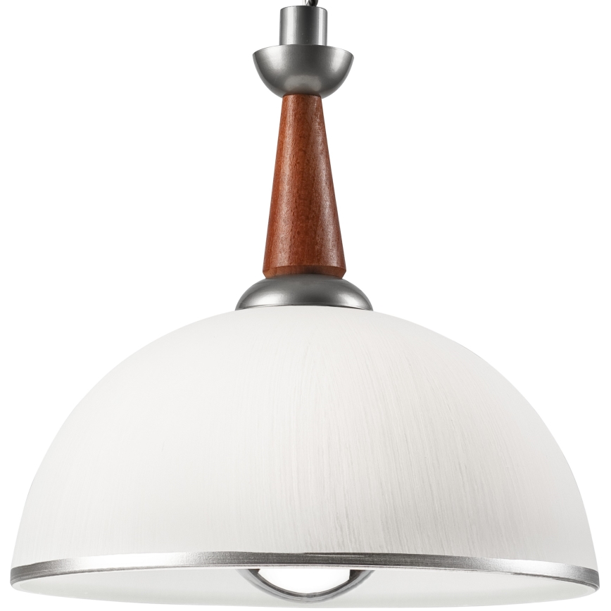 Behúzható csillár CHIARA 1xE27/60W/230V ezüst/barna/bükk