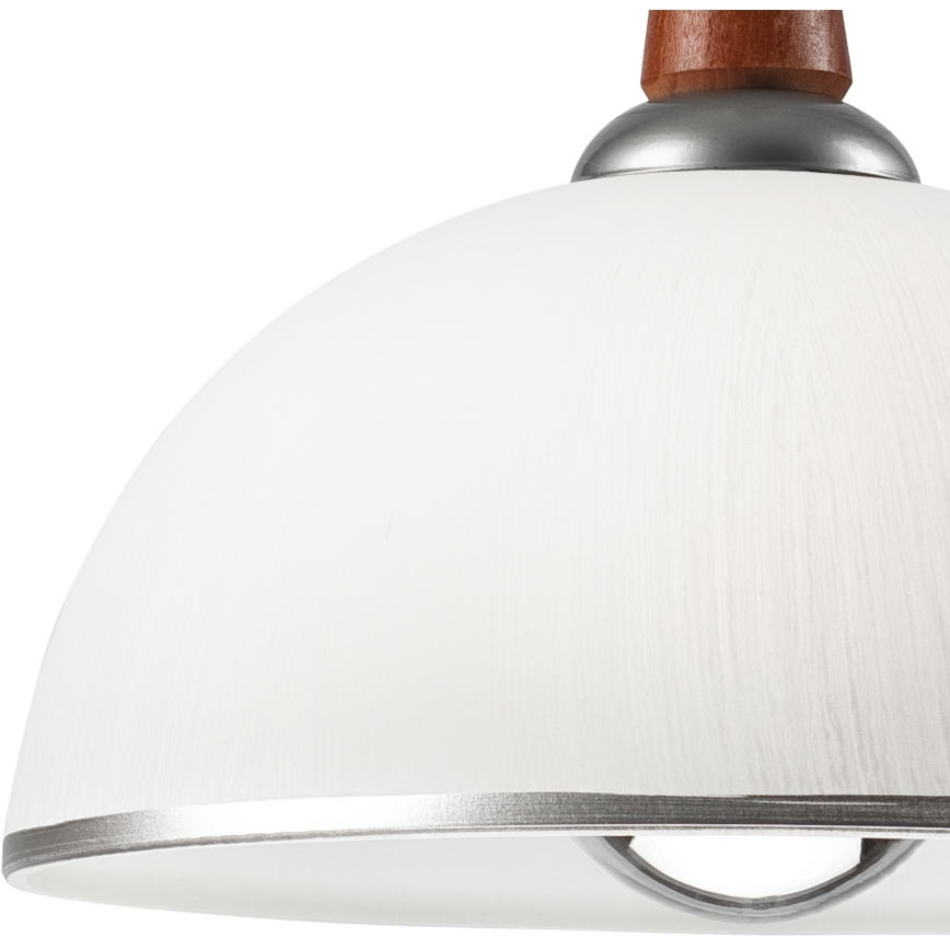 Behúzható csillár CHIARA 1xE27/60W/230V ezüst/barna/bükk