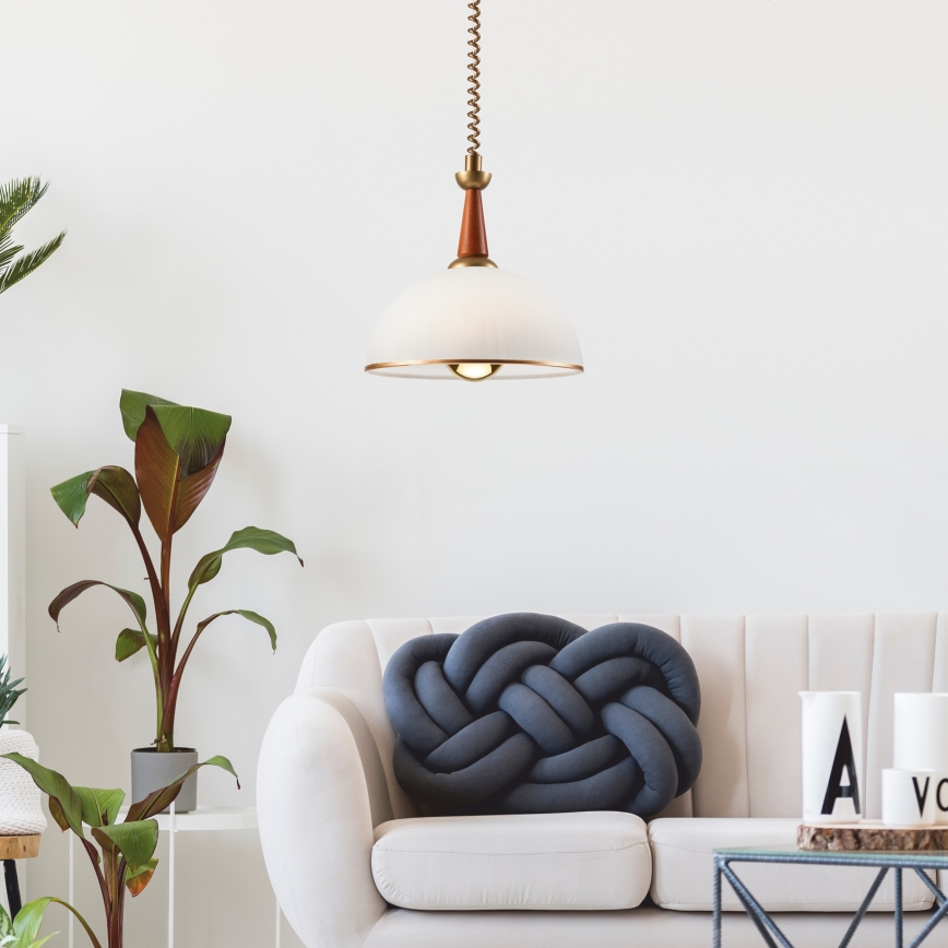 Lehúzható lámpa CHIARA 1xE27/60W/230V sötétbarna/cseresznye