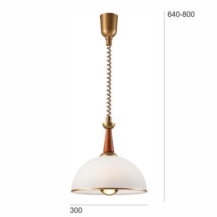 Lehúzható lámpa CHIARA 1xE27/60W/230V sötétbarna/cseresznye