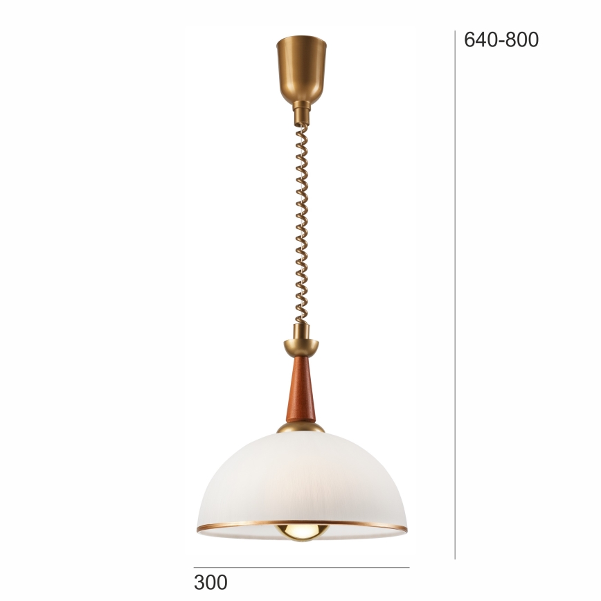 Lehúzható lámpa CHIARA 1xE27/60W/230V sötétbarna/cseresznye