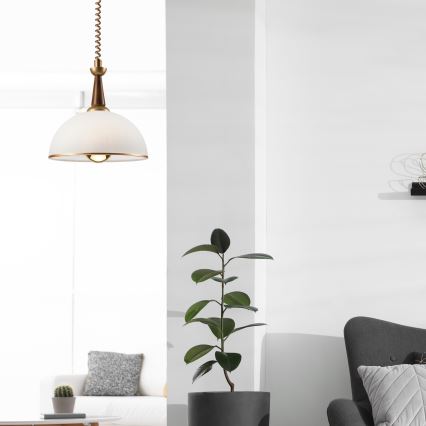 Behúzható csillár CHIARA 1xE27/60W/230V barna/bükk