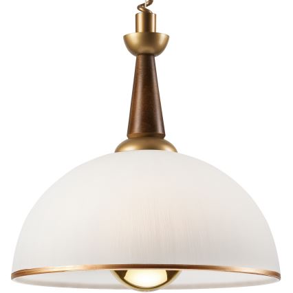 Behúzható csillár CHIARA 1xE27/60W/230V barna/bükk