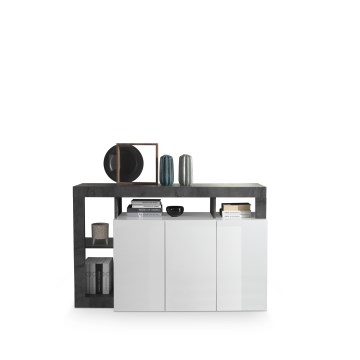 LENOR komód fehér/antracit