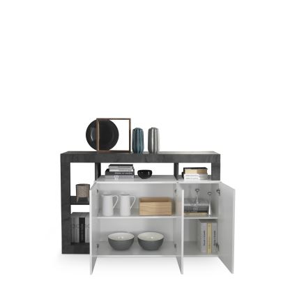 LENOR komód fehér/antracit