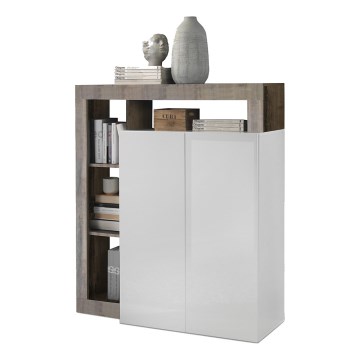 LENOR komód fehér/barna