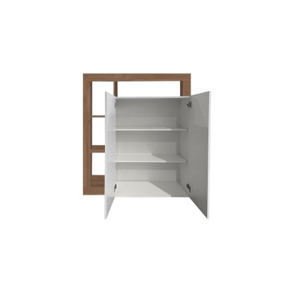 LENOR komód, fehér/tölgy