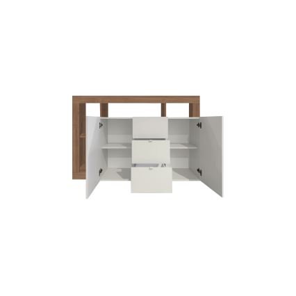 LENOR komód, fehér/tölgy