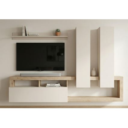 LENOR nappali szekrénysor kasmír/barna