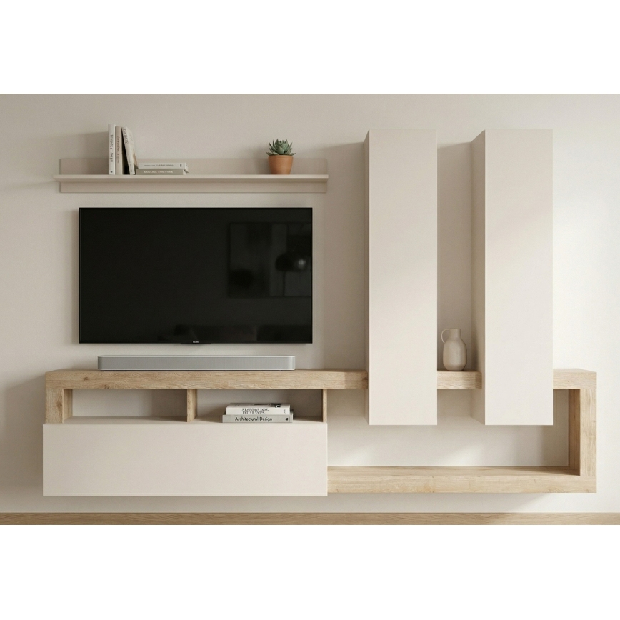 LENOR nappali szekrénysor kasmír/barna