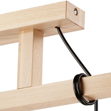 Leon függeszték 3xE27/60W/230V bükk kötéllel