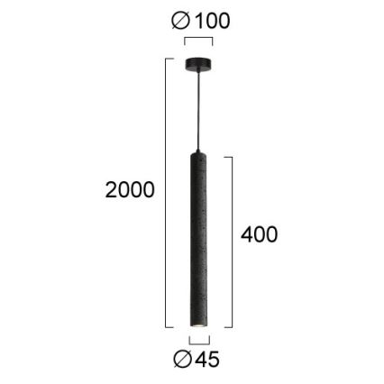 LEONARD kábeles LED csillár LED/7W/230V fekete
