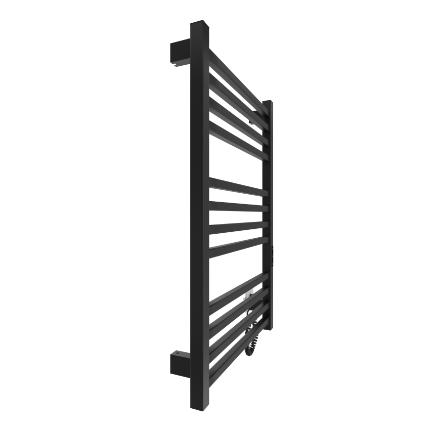 Létrás fürdőszobai törölközőszárító radiátor HF LONDON 165 W/230 V 77x53 cm fekete, jobb oldali