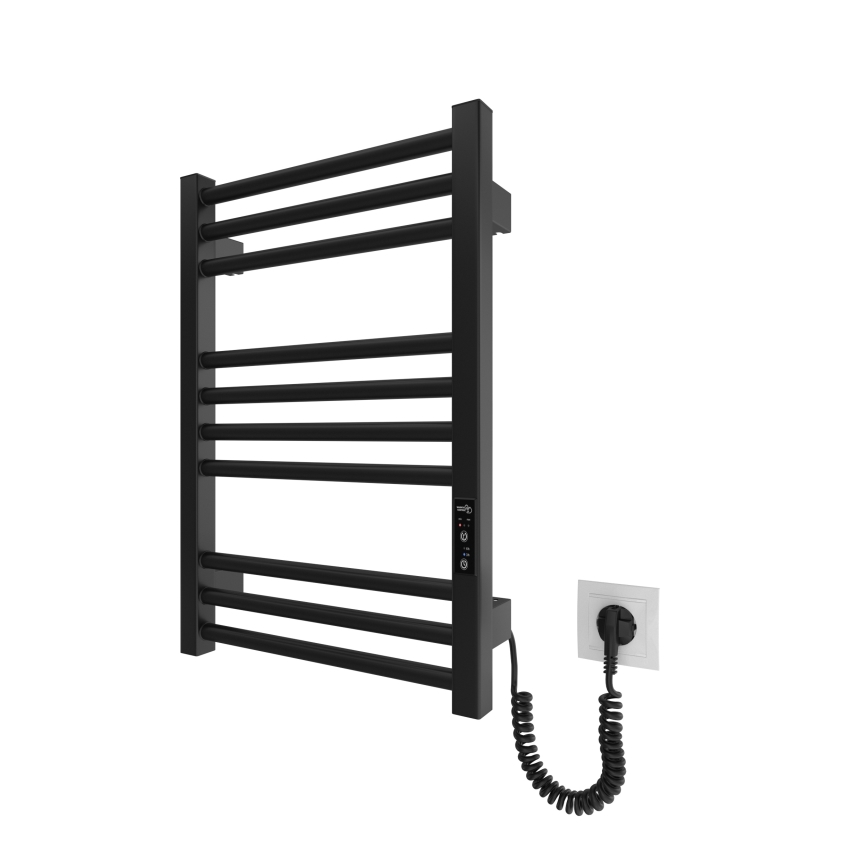 Létras fűtött törölközőtartó HF DERBY 100W/230V 57x43 cm fekete
