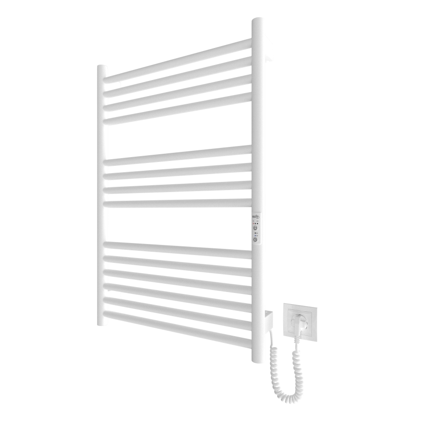 Létras fűtött törölközőtartó HF GREENWICH 170W/230V 77x53 cm fehér kerek